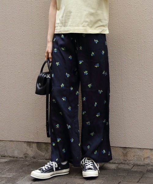 LE GLAZIK(ルグラジック)の「LE GLAZIK/ル グラジック エラスティックパンツ RAYON ELASTIC PANTS LG-E0267 RPR(その他パンツ・レディース・ブラック/ネイビー・36)」の2枚目の写真