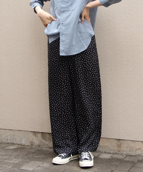 LE GLAZIK(ルグラジック)の「LE GLAZIK/ル グラジック エラスティックパンツ RAYON ELASTIC PANTS LG-E0267 RPR(その他パンツ・レディース・ブラック/ネイビー・36)」の6枚目の写真