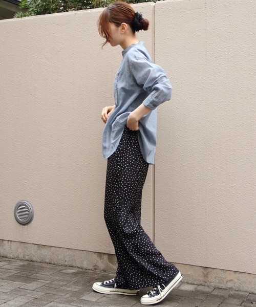 LE GLAZIK(ルグラジック)の「LE GLAZIK/ル グラジック エラスティックパンツ RAYON ELASTIC PANTS LG-E0267 RPR(その他パンツ・レディース・ブラック/ネイビー・36)」の12枚目の写真
