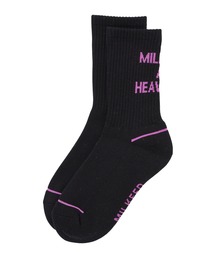 ミルクフェド　ロゴソックス　ロング丈　ブラック　黒 MILKFED. 靴下 ソックス ミルクフェド MILKFED LOGO KNEE HIGH