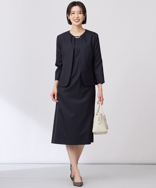 J.PRESS(ジェイプレス)の「【洗える・UV加工・吸水速乾】OXIJEWELストレッチ ワンピース(ワンピース・レディース・ネイビー系/ライトグレー系/シルバー系/ベージュ系・T13/T15)」の12枚目の写真