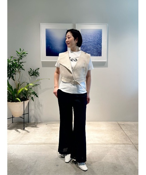 ESTNATION(エストネーション)の「ESTNATION / コットンツイードジレ(ベスト・レディース・ブラック/ベージュ・FREE)」の12枚目の写真