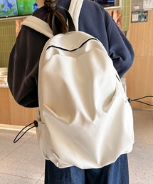 【大容量・撥水加工】タックフォルムラウンドリュック/バックパック