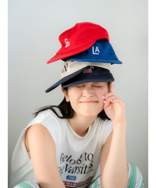 Ungrid(アングリッド)の「COOPERSTOWN BALL CAP別注モチーフロゴキャップ(キャップ・レディース・ネイビー/レッド/ブルー/アイボリー・FREE)」の5枚目の写真