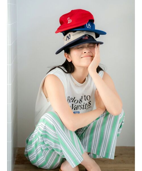 Ungrid(アングリッド)の「COOPERSTOWN BALL CAP別注モチーフロゴキャップ(キャップ・レディース・ネイビー/レッド/ブルー/アイボリー・FREE)」の6枚目の写真