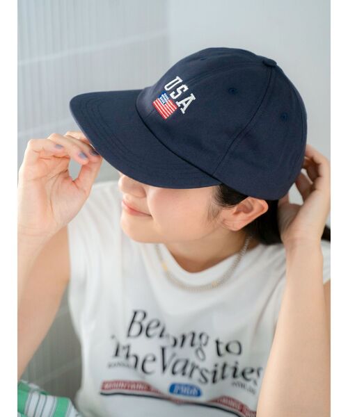 Ungrid(アングリッド)の「COOPERSTOWN BALL CAP別注モチーフロゴキャップ(キャップ・レディース・ネイビー/レッド/ブルー/アイボリー・FREE)」の7枚目の写真