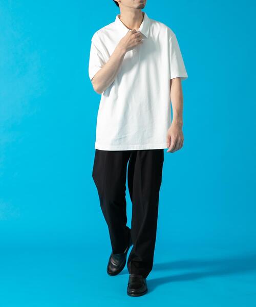 URBAN RESEARCH ROSSO MEN(アーバンリサーチロッソメン)の「『XLサイズあり』『UR TECH』防汚加工リラックス半袖ポロシャツ(ポロシャツ・メンズ・ホワイト/ブラック/ネイビー/ライトグレー・X-LARGE/SMALL/MEDIUM/LARGE)」の7枚目の写真