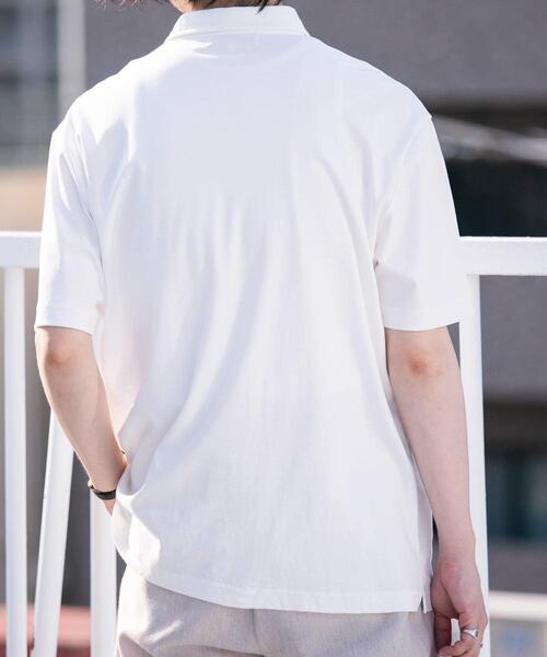 URBAN RESEARCH ROSSO MEN(アーバンリサーチロッソメン)の「『XLサイズあり』『UR TECH』防汚加工リラックス半袖ポロシャツ(ポロシャツ・メンズ・ホワイト/ブラック/ネイビー/ライトグレー・X-LARGE/SMALL/MEDIUM/LARGE)」の9枚目の写真