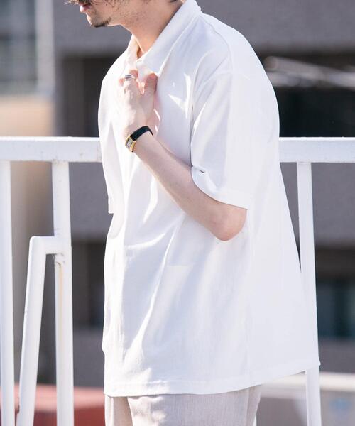 URBAN RESEARCH ROSSO MEN(アーバンリサーチロッソメン)の「『XLサイズあり』『UR TECH』防汚加工リラックス半袖ポロシャツ(ポロシャツ・メンズ・ホワイト/ブラック/ネイビー/ライトグレー・X-LARGE/SMALL/MEDIUM/LARGE)」の10枚目の写真