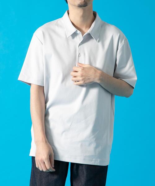 URBAN RESEARCH ROSSO MEN(アーバンリサーチロッソメン)の「『XLサイズあり』『UR TECH』防汚加工リラックス半袖ポロシャツ(ポロシャツ・メンズ・ホワイト/ブラック/ネイビー/ライトグレー・X-LARGE/SMALL/MEDIUM/LARGE)」の9枚目の写真