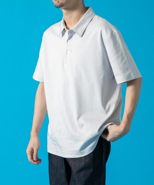 URBAN RESEARCH ROSSO MEN(アーバンリサーチロッソメン)の「『XLサイズあり』『UR TECH』防汚加工リラックス半袖ポロシャツ(ポロシャツ・メンズ・ホワイト/ブラック/ネイビー/ライトグレー・X-LARGE/SMALL/MEDIUM/LARGE)」の10枚目の写真