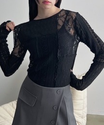 bita. | レースパッチワークスシアートップス(Tシャツ/カットソー)