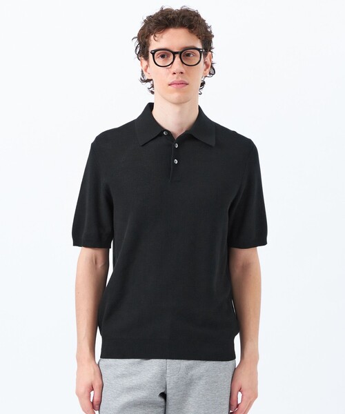 MACKINTOSH PHILOSOPHY KNIT LS POLO ニットポロ Bicolor Knit Polo（バイカラーニットポロ）】(トップス