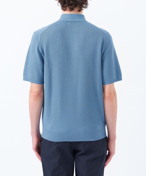 MACKINTOSH PHILOSOPHY(マッキントッシュ フィロソフィー)の「フラッフィーニット 半袖ニットポロ(ポロシャツ・メンズ・ブラック/ダークネイビー/ブルー系その他3・40/38)」の9枚目の写真