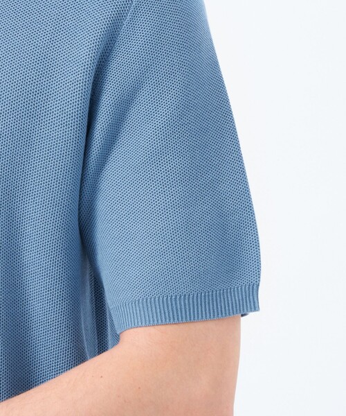 MACKINTOSH PHILOSOPHY(マッキントッシュ フィロソフィー)の「フラッフィーニット 半袖ニットポロ(ポロシャツ・メンズ・ブラック/ダークネイビー/ブルー系その他3・40/38)」の10枚目の写真