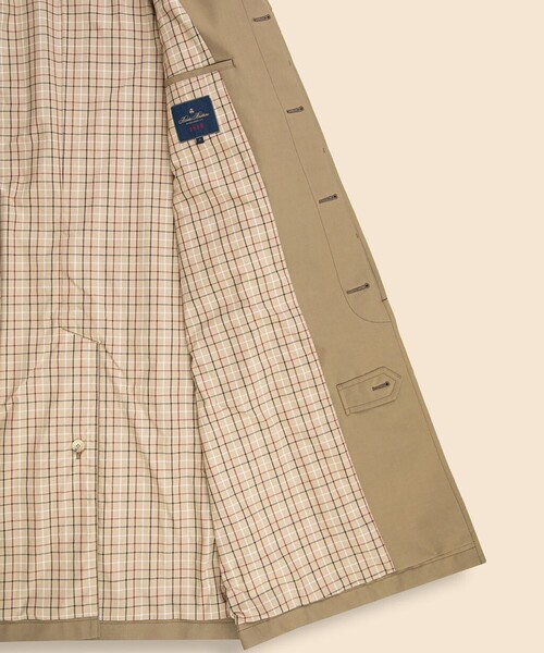 BROOKS BROTHERS(ブルックスブラザーズ)の「コットン/ウール ポプリン バルカラーコート(ステンカラーコート・メンズ・ベージュ・34SHT/36SHT/38SHT/40SHT)」の6枚目の写真