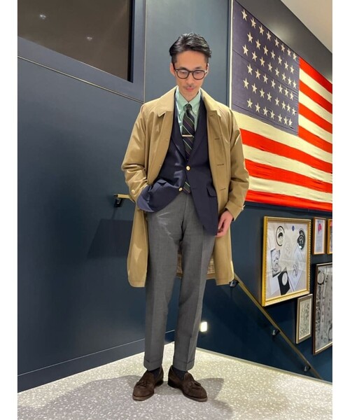 BROOKS BROTHERS(ブルックスブラザーズ)の「コットン/ウール ポプリン バルカラーコート(ステンカラーコート・メンズ・ベージュ・34SHT/36SHT/38SHT/40SHT)」の8枚目の写真