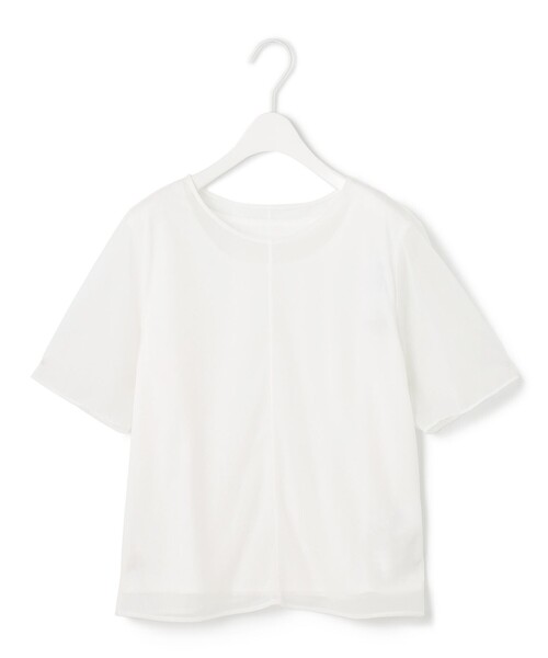 ICB(アイシービー)の「ハイゲージチュールコンビ カットソー(Tシャツ/カットソー・レディース・ブラック系/アイボリー系・LARGE/X-LARGE)」の7枚目の写真