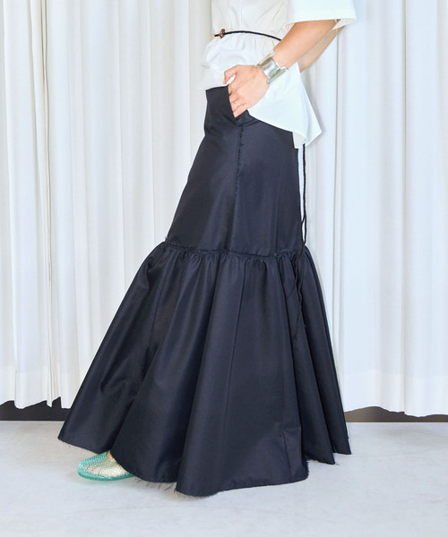 GIUGIUタイトスカート Double-Belted Slit Skirt – JUEMI