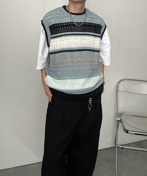 CREARE -LINO- | マルチボーダーベスト(ベスト)