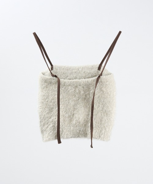 NOTREemor(ノートルエモア)の「glitter knit bustier x knit skirt(ワンピース・レディース・ライトベージュ/スモークグレー・FREE)」の12枚目の写真