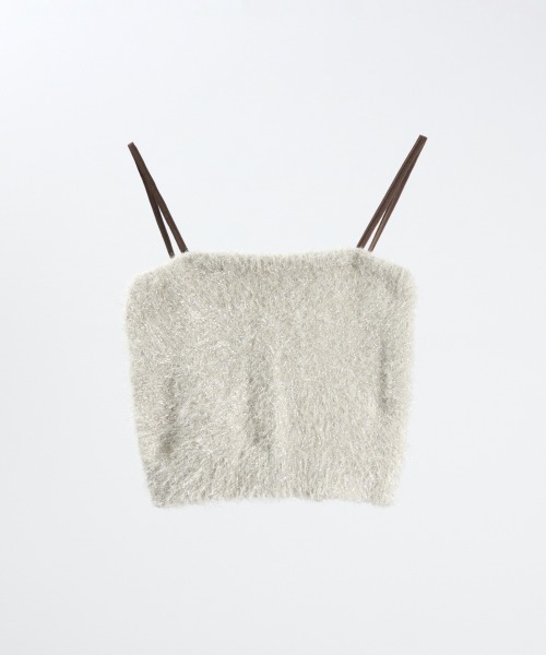 NOTREemor(ノートルエモア)の「glitter knit bustier x knit skirt(ワンピース・レディース・ライトベージュ/スモークグレー・FREE)」の16枚目の写真