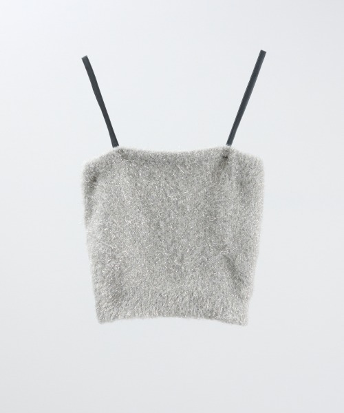 NOTREemor(ノートルエモア)の「glitter knit bustier x knit skirt(ワンピース・レディース・ライトベージュ/スモークグレー・FREE)」の17枚目の写真