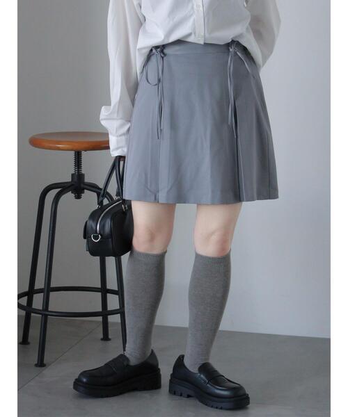 ehka sopo（エヘカソポ）の「ボックスプリーツミニスカート（スカート・レディース・グレー/ベージュ/ブラック・F）」の3枚目の写真