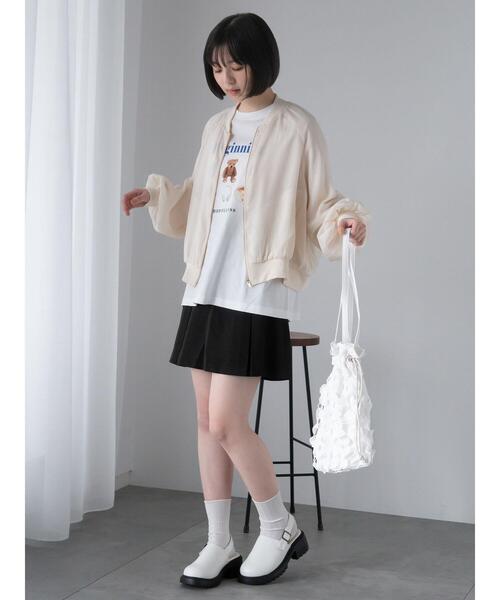 ehka sopo（エヘカソポ）の「ボックスプリーツミニスカート（スカート・レディース・グレー/ベージュ/ブラック・F）」の4枚目の写真