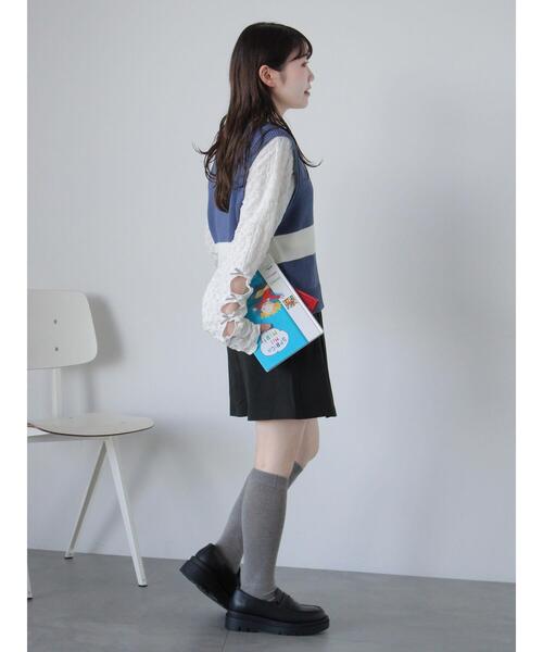 ehka sopo（エヘカソポ）の「ボックスプリーツミニスカート（スカート・レディース・グレー/ベージュ/ブラック・F）」の11枚目の写真