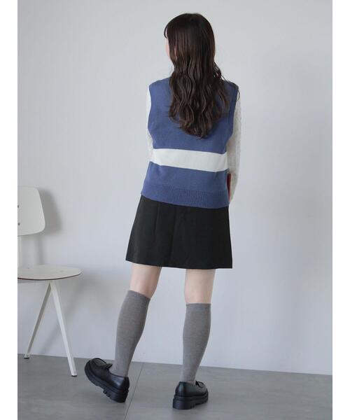 ehka sopo（エヘカソポ）の「ボックスプリーツミニスカート（スカート・レディース・グレー/ベージュ/ブラック・F）」の12枚目の写真