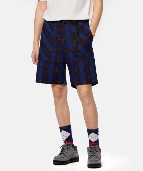 Timberland(ティンバーランド)の「Timberland TOKYO DESIGN COLLECTIVE Plaid Shorts(ティンバーランド TDC プレイド ショーツ)(その他パンツ・メンズ・ダークブルー/ブルー系・32inch/30inch/34inch)」の1枚目の写真