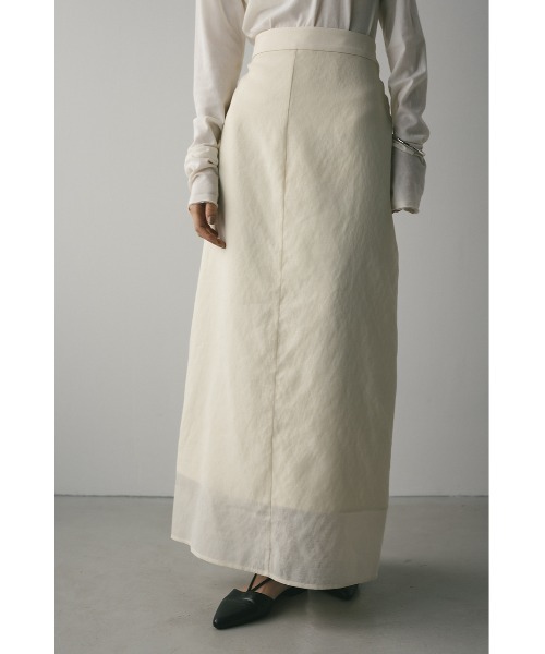STYLEMIXER(スタイルミキサー)の「シアーレイヤードスカート【春服】新作(スカート・レディース・ブラック/アイボリー・SMALL/MEDIUM)」の2枚目の写真
