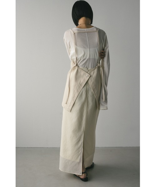 STYLEMIXER(スタイルミキサー)の「シアーレイヤードスカート【春服】新作(スカート・レディース・ブラック/アイボリー・SMALL/MEDIUM)」の5枚目の写真