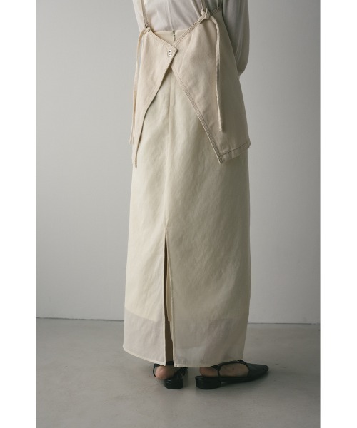 STYLEMIXER(スタイルミキサー)の「シアーレイヤードスカート【春服】新作(スカート・レディース・ブラック/アイボリー・SMALL/MEDIUM)」の7枚目の写真