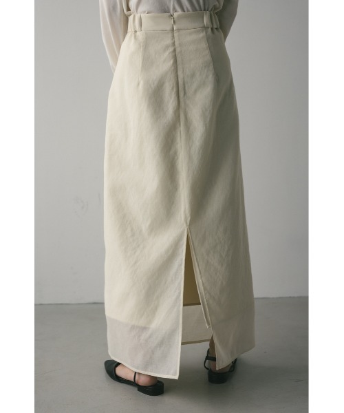 STYLEMIXER(スタイルミキサー)の「シアーレイヤードスカート【春服】新作(スカート・レディース・ブラック/アイボリー・SMALL/MEDIUM)」の8枚目の写真