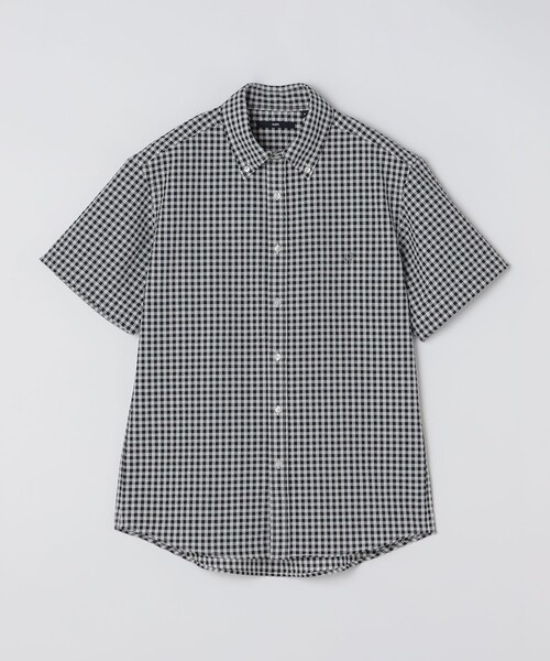 SHIPS(シップス)の「【WEB限定】SHIPS: 防シワ・吸水速乾 Drymix(R) シアサッカー ボタンダウン レギュラーカラー 半袖 シャツ(シャツ/ブラウス・メンズ・ブラック/ホワイト・SMALL/MEDIUM/LARGE/X-LARGE)」の2枚目の写真