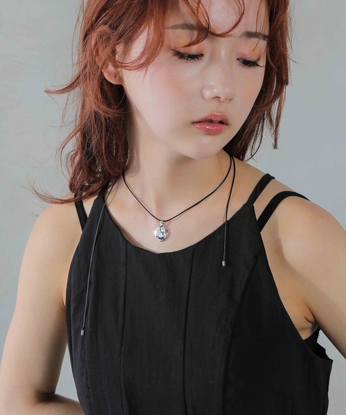 voov（ブーブ）の「ニュアンスモチーフ チョーカー スライドロープ ネックレス（ネックレス・レディース・ゴールド/シルバー・フリー）」の12枚目の写真