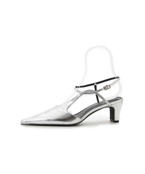 FRAY I.D（フレイアイディー）の「トーションナローストラップミュール（パンプス・レディース・ブラック/ブルー/シルバー・36/37/38）」の4枚目の写真