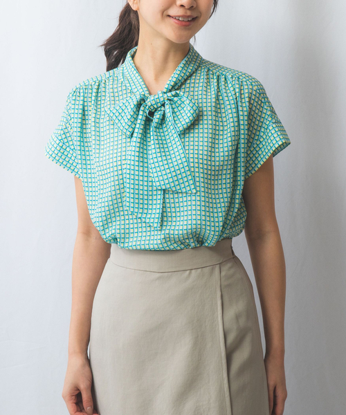 NARA CAMICIE ✨シフォンフラワーボウタイブラウス　サイズ2 全商品アイテム/トップス/シャツ・ブラウス/フラワー