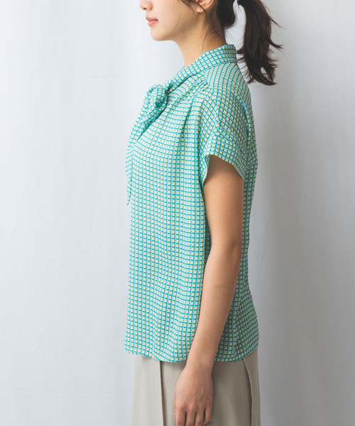 NARA CAMICIE ✨シフォンフラワーボウタイブラウス　サイズ2 全商品アイテム/トップス/シャツ・ブラウス/フラワー