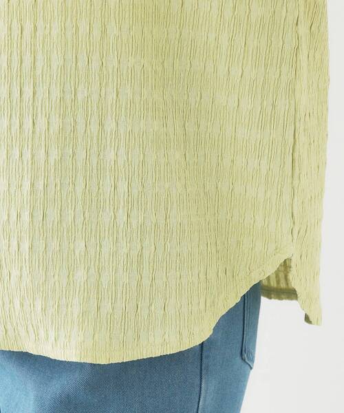 SHOO・LA・RUE(シューラルー)の「【洗える/S-LL】お袖シャーリングトップス(シャツ/ブラウス・レディース・ブラック/アイボリー/イエロー系その他・01/02/03/04)」の21枚目の写真