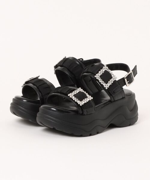 sesenta(セセンタ)の「【sesenta】レディースカジュアルサンダル(サンダル・レディース・ブルー/ブラック・S/M/L/LL)」の1枚目の写真