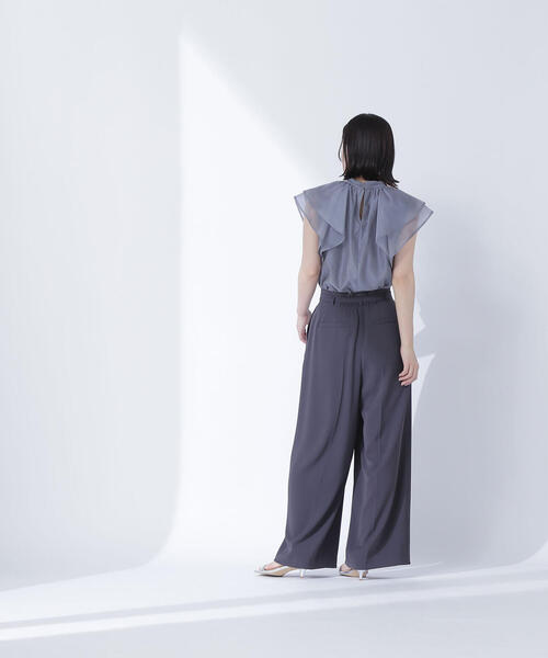 NATURAL BEAUTY BASIC(ナチュラルビューティーベーシック)の「<骨格ウェーブ>ハイウエストベルテッドパンツ(その他パンツ・レディース・グレー系その他/ピンク/ベージュ・SMALL/MEDIUM/P/S)」の8枚目の写真