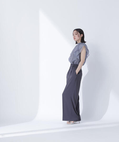 NATURAL BEAUTY BASIC(ナチュラルビューティーベーシック)の「<骨格ウェーブ>ハイウエストベルテッドパンツ(その他パンツ・レディース・グレー系その他/ピンク/ベージュ・SMALL/MEDIUM/P/S)」の10枚目の写真