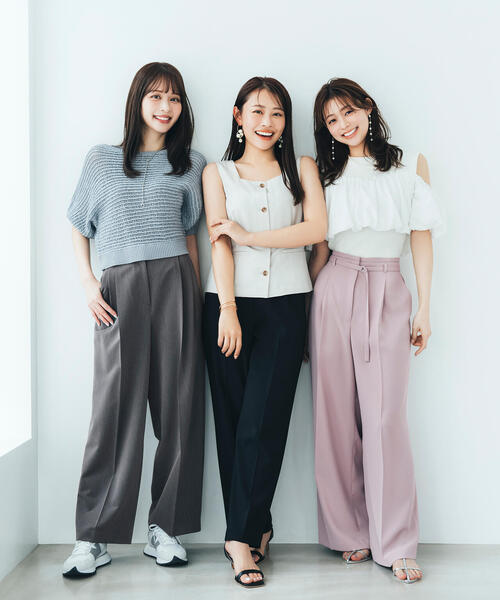 NATURAL BEAUTY BASIC(ナチュラルビューティーベーシック)の「<骨格ウェーブ>ハイウエストベルテッドパンツ(その他パンツ・レディース・グレー系その他/ピンク/ベージュ・SMALL/MEDIUM/P/S)」の22枚目の写真