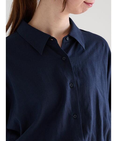 Te chichi（テチチ）の「ベルト付きレーヨンリネンシャツワンピース（ワンピース・レディース・カーキ/ネイビー/ベージュ・F）」の11枚目の写真