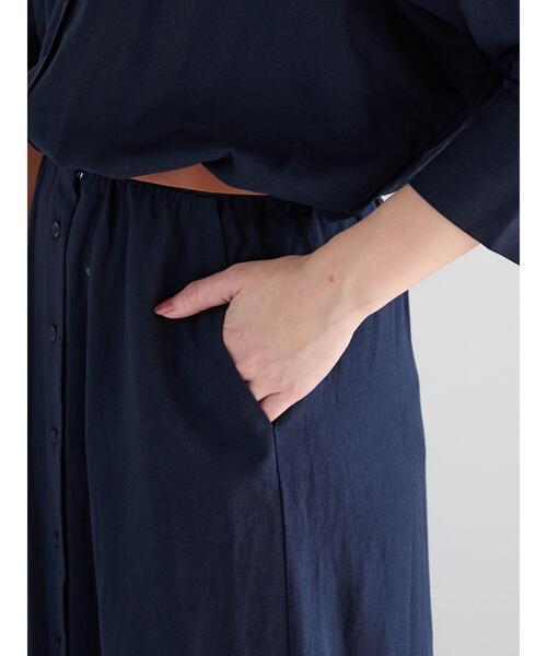 Te chichi（テチチ）の「ベルト付きレーヨンリネンシャツワンピース（ワンピース・レディース・カーキ/ネイビー/ベージュ・F）」の13枚目の写真