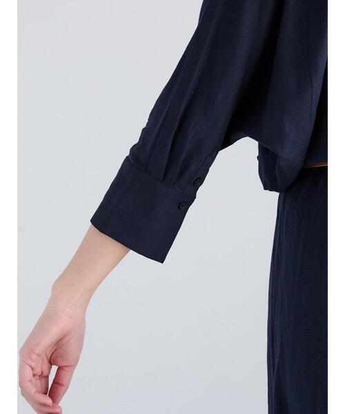 Te chichi（テチチ）の「ベルト付きレーヨンリネンシャツワンピース（ワンピース・レディース・カーキ/ネイビー/ベージュ・F）」の14枚目の写真