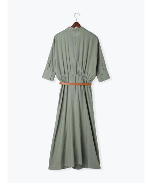 Te chichi（テチチ）の「ベルト付きレーヨンリネンシャツワンピース（ワンピース・レディース・カーキ/ネイビー/ベージュ・F）」の18枚目の写真